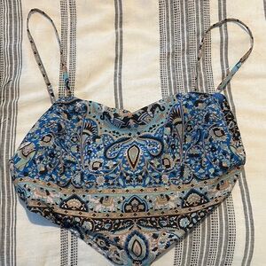 Lulu's Blue Paisley Spaghetti Strap Top